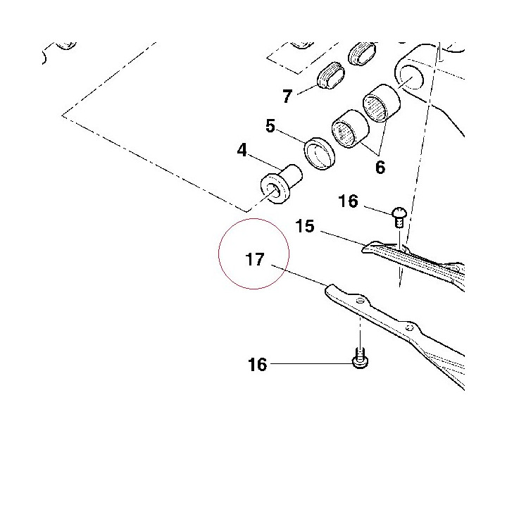 Upper chain sliding shoe 44710551A
