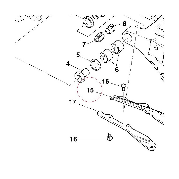 Lower chain sliding shoe 44710561A