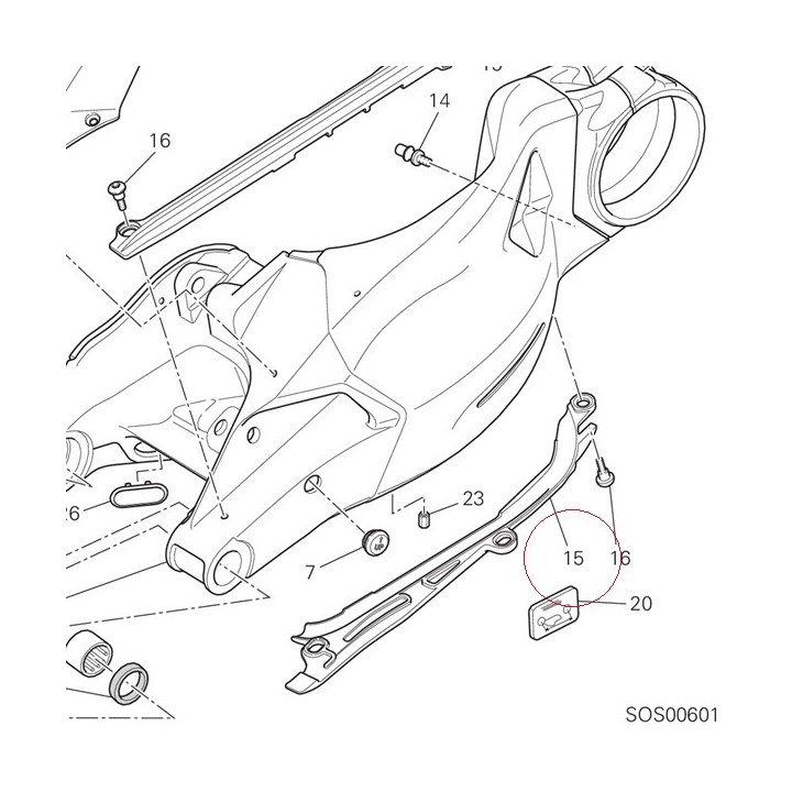 Lower chain sliding shoe 44710793A