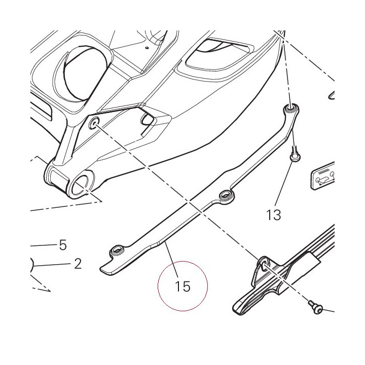 Lower chain sliding shoe 44710811B