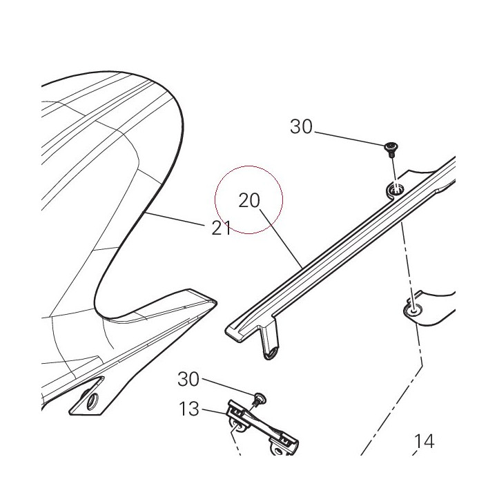 Upper chain sliding shoe 44710861B