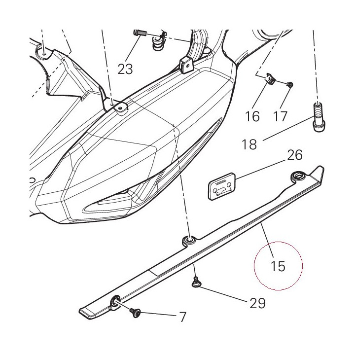 Lower chain sliding shoe 44710871C