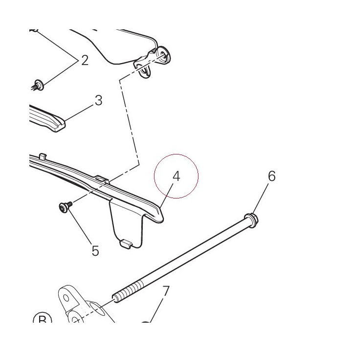 Upper chain sliding shoe 44711091A