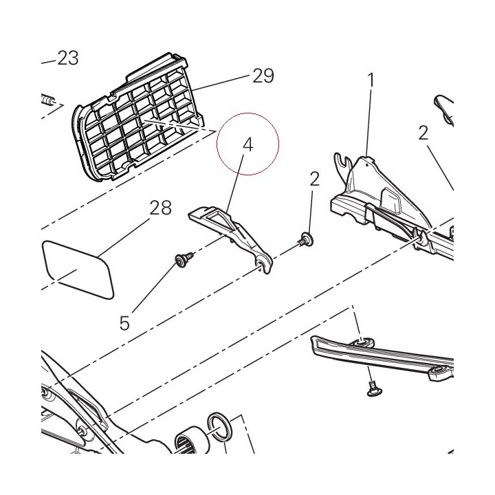 Upper chain sliding shoe 44711201A