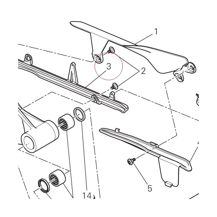 Lower chain sliding shoe 44711331A