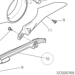 Upper chain sliding shoe 44711361A