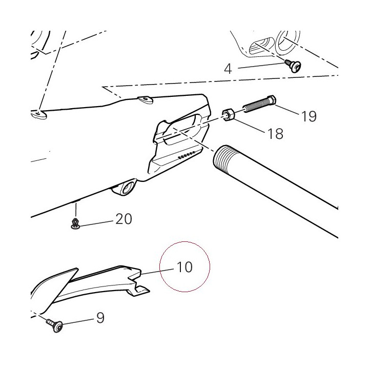 Upper chain sliding shoe 44711562A