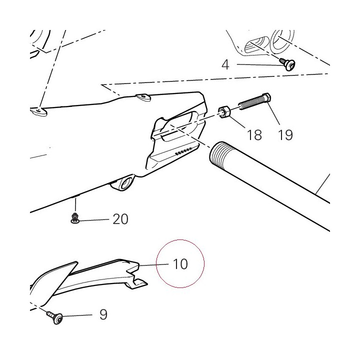 Upper chain sliding shoe 44711563A