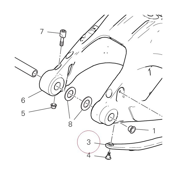 Lower chain sliding shoe 44711572A