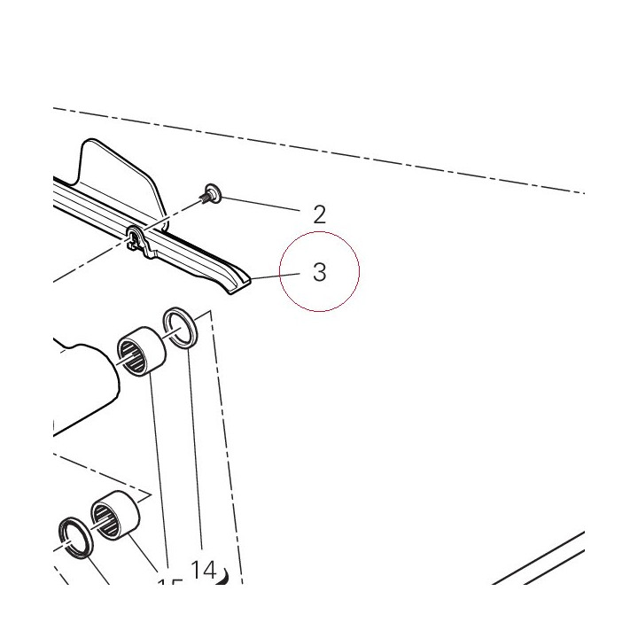Lower chain sliding shoe 44711651B