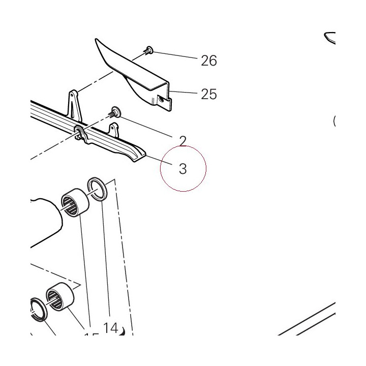 Lower chain sliding shoe 44711681B
