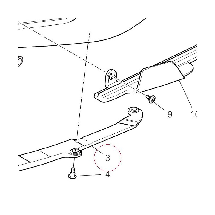 Lower chain sliding shoe 44711861A
