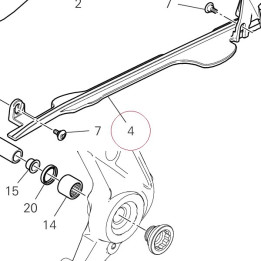 Upper chain sliding shoe 44712161A
