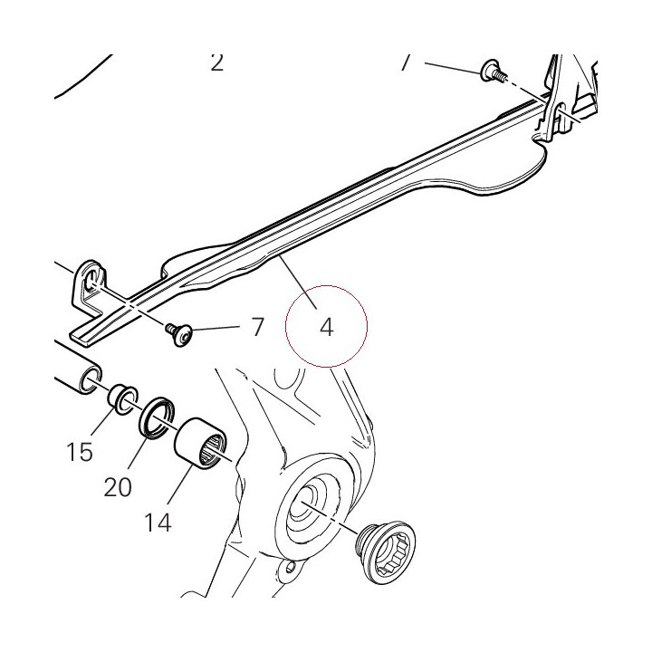 Upper chain sliding shoe 44712161A
