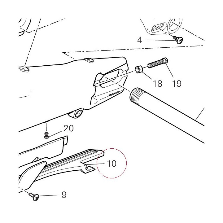 Upper chain sliding shoe 44712361A