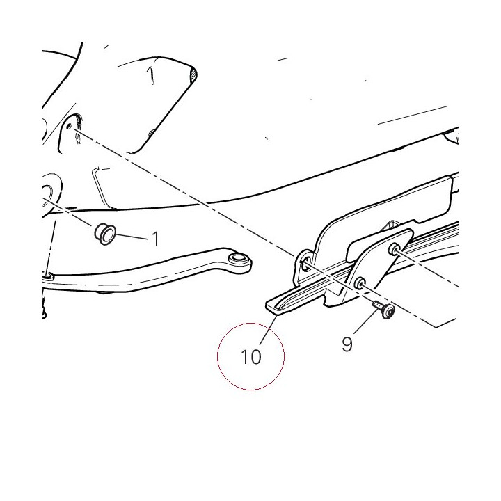 Upper chain sliding shoe 44712371A