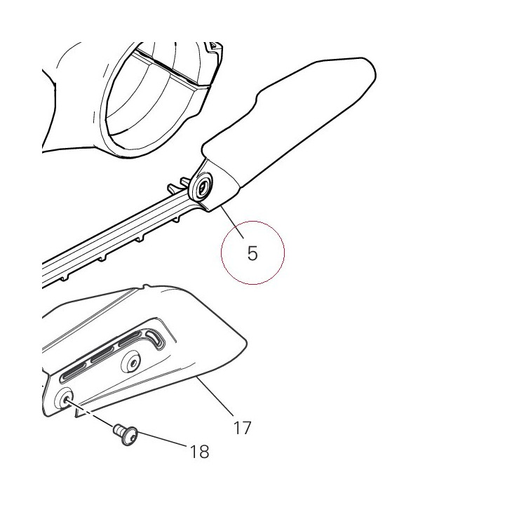 Upper chain sliding shoe 44712481A