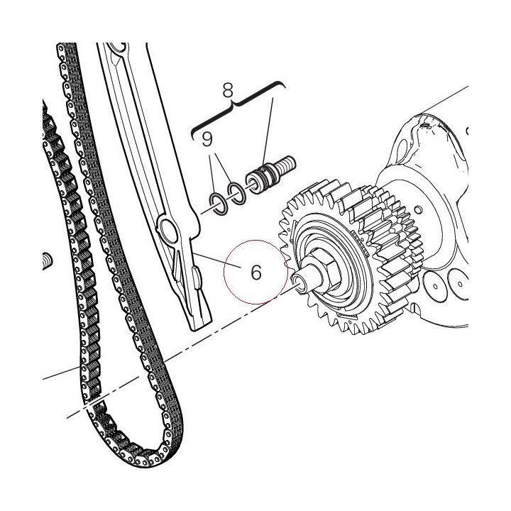 Complete fixed tensioner roller 44740101E