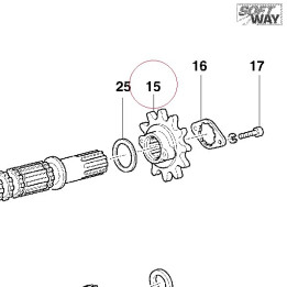Chain sprocket T14 44910063A