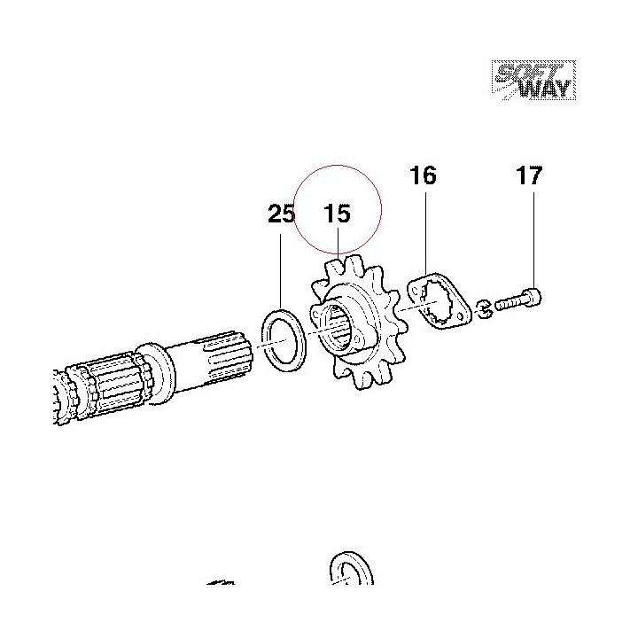 Chain sprocket T14 44910063A