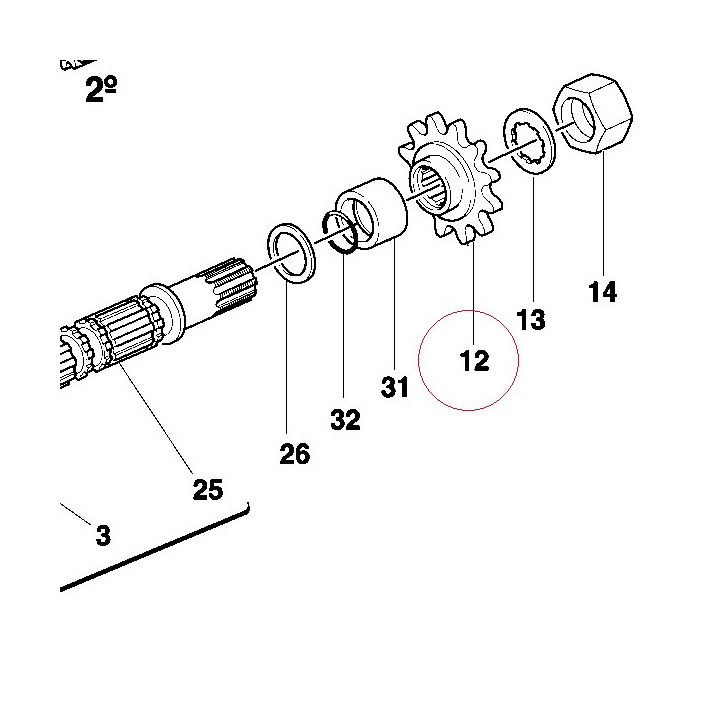 Sprocket T15 44910411A