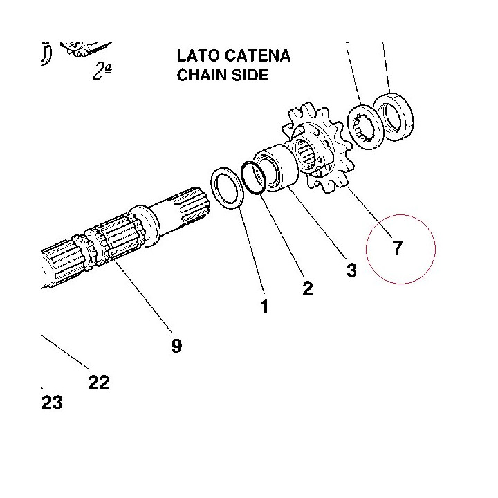 Chain sprocket T14 44910461B