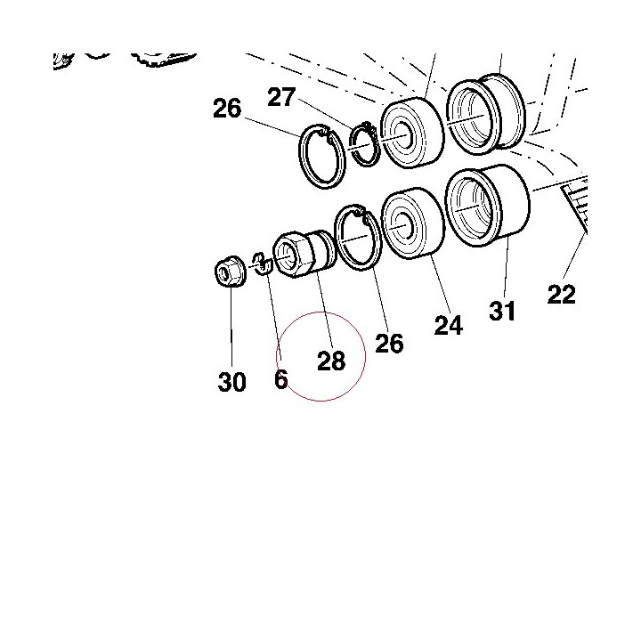 Eccentric tensioner 45110021A
