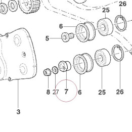 Eccentric tensioner 45110201C