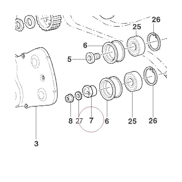 Eccentric tensioner 45110201C