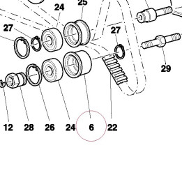 Pulley, movable tensioner 45110211A