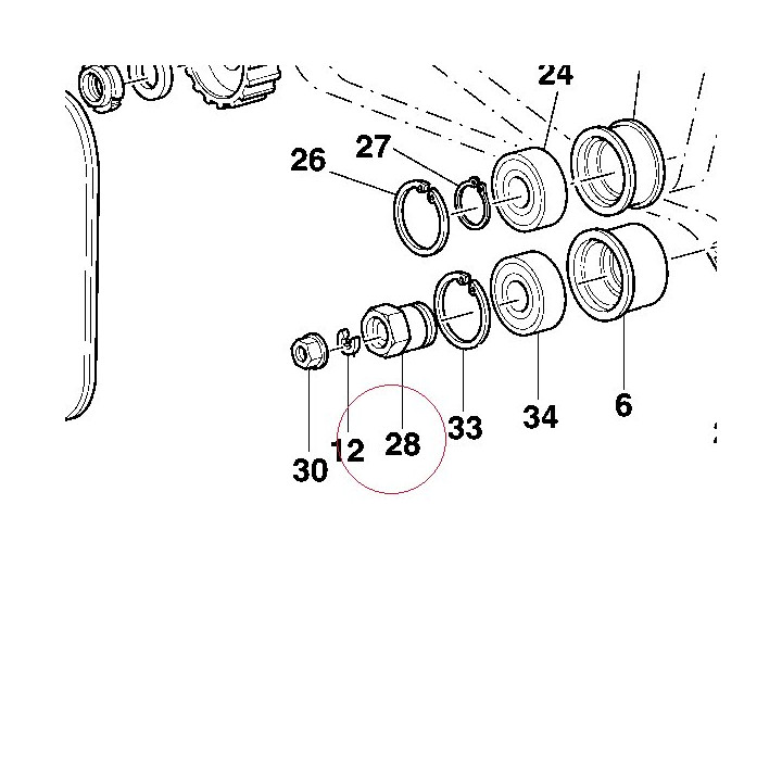 Eccentric tensioner 45110331A