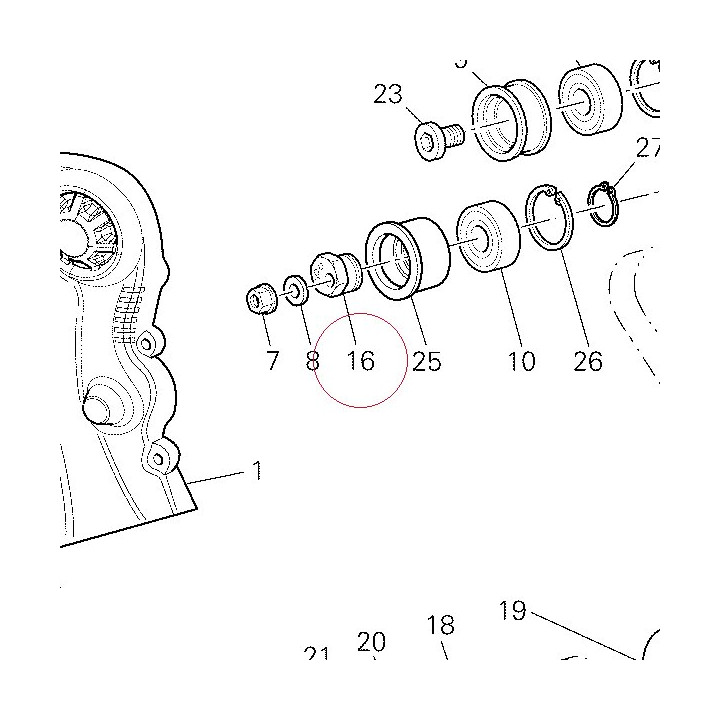 Eccentric tensioner 45110431A