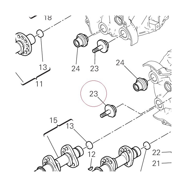 Tensioner roller pin 45110461A