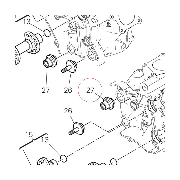 Tensioner roller pin 45110491A