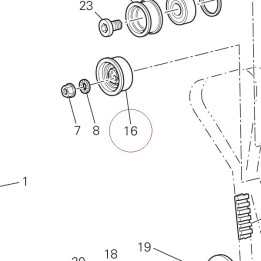 Complete movable tensioner roller 45120162A