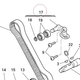 Tensioner, timing belt movable 45120171A