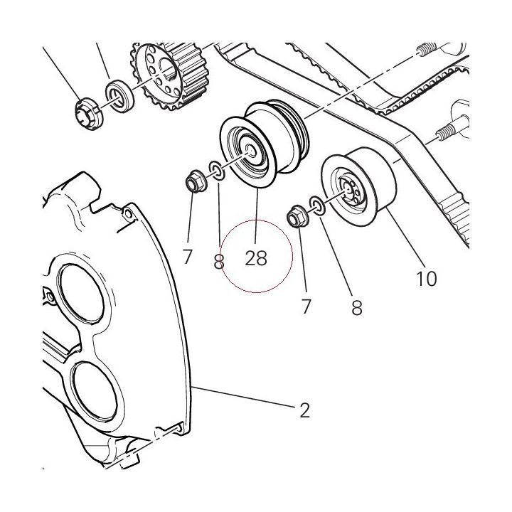 Tensioner timing belt fixed 45120301A