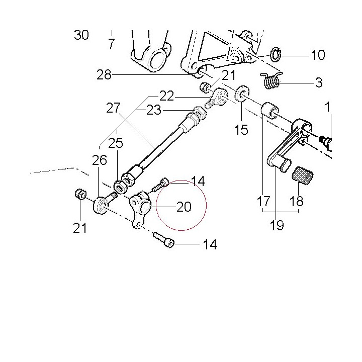 Gear change arm 45610061A