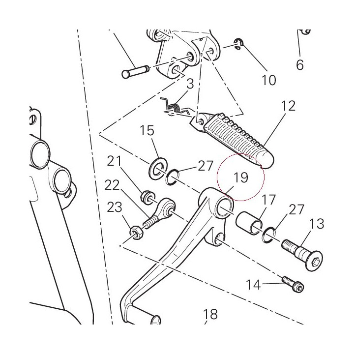 Pedal, gear change 45612031A