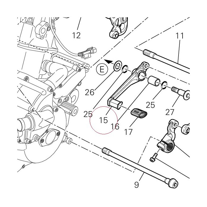 Gearchange lever 45612041A