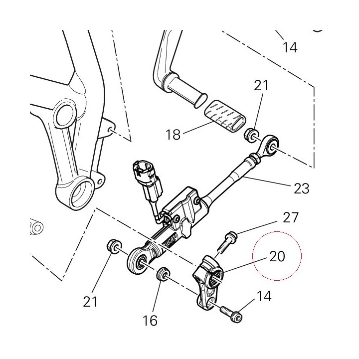Gear control lever 45612081AA
