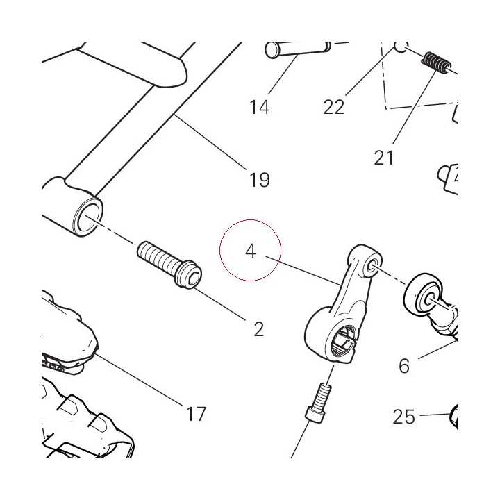 Gear control lever 45612351AA