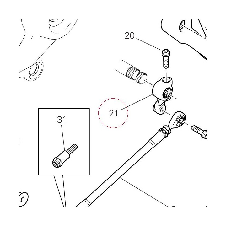 Gear control lever 45612381AA