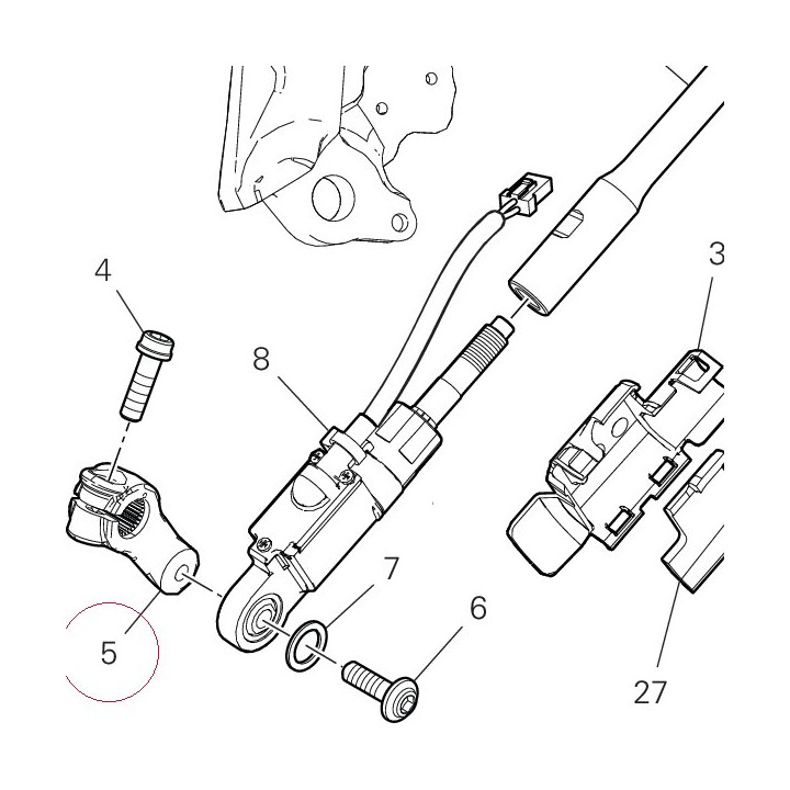 Gear control lever 45612422AA