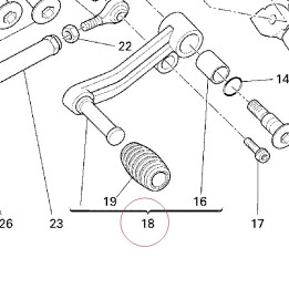 Pedal, gear change 45620091A