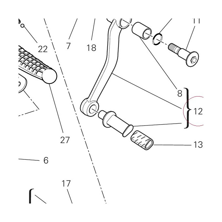 Pedal, gear change 45620352A