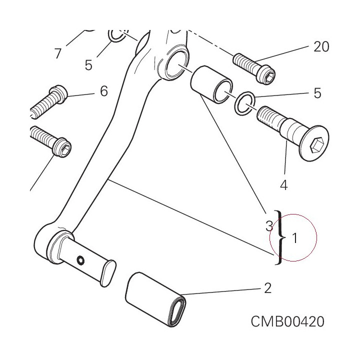 Gearchange lever 45620751AA