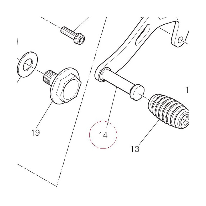 Gearchange lever 45620781AA