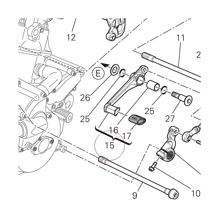 Gearchange lever 45622041BA