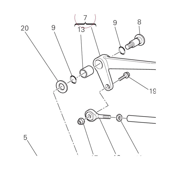 Pedal, gear change 45622581AA